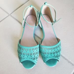 Restricted Teal Sandals